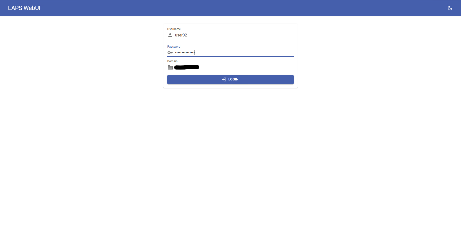 LAPS-WebUI computer search and password display
